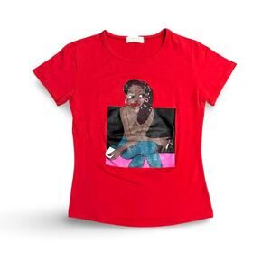 Vintage Cinema Club Portrait Y2K Top